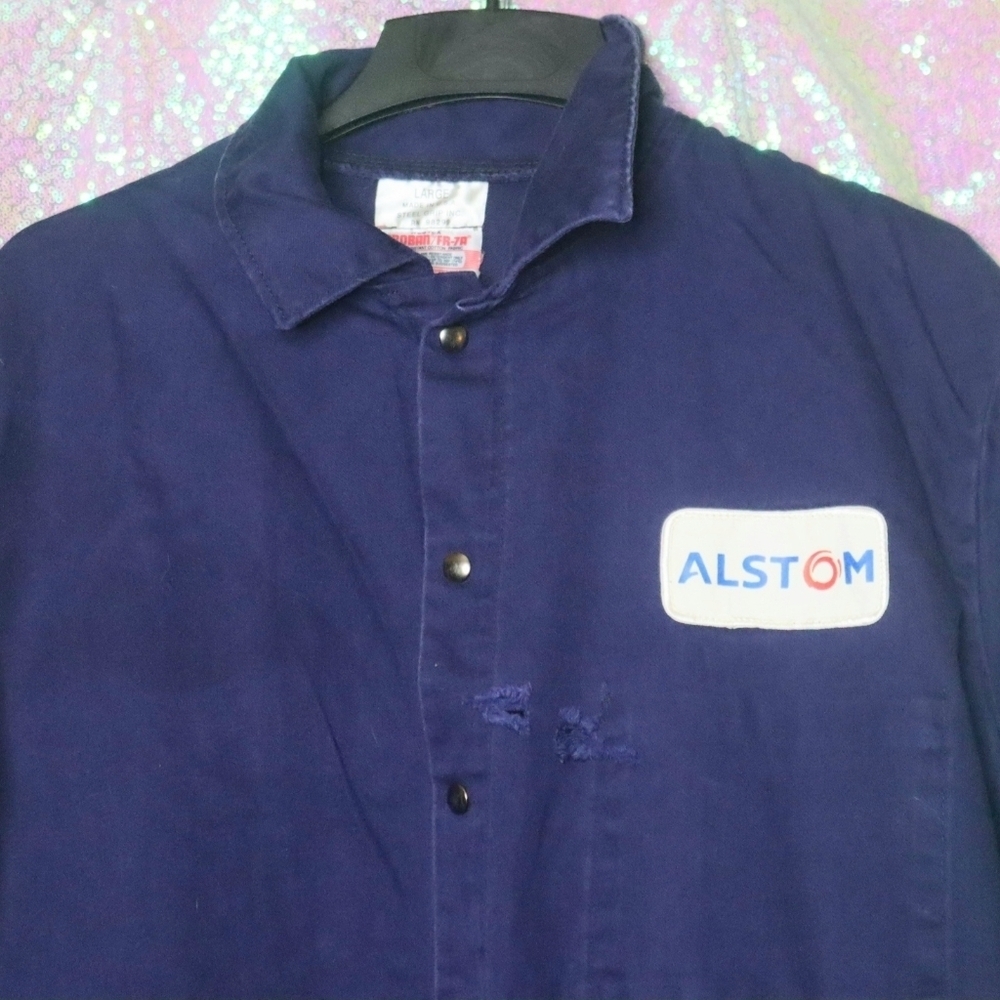 BLUE VIOLET COVERALLS L Steel Grip Canvas Twill Cotton Work Utility Mechanic - Picture 6 of 10